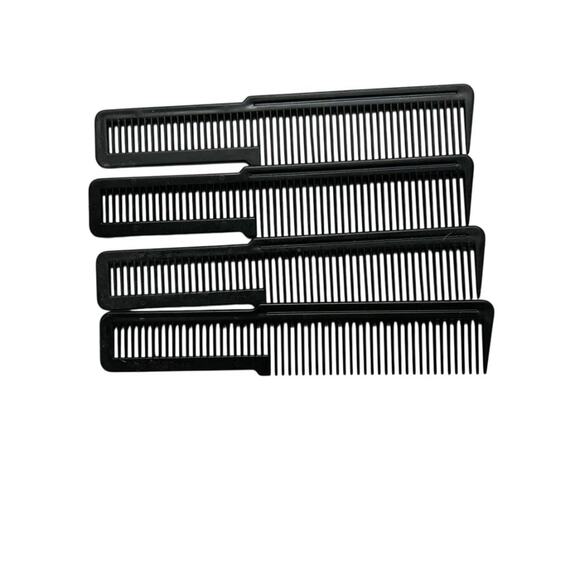Lot of 12 Assorted Mens Barber Combs Black - Picture 7 of 12